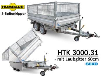 3 Seitenkipper HTK3000.31 mit SEKO Laubgitter NEU