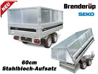 Stahl-Blechaufsatz BT-Kipper Brenderup. 60cm NEU