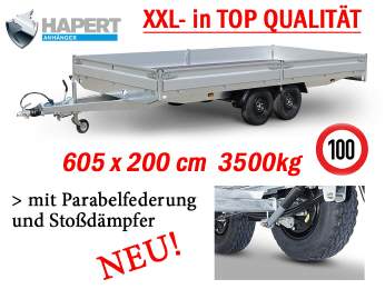 Hapert  AZURE H2 605-200 3,5t , Parbelfederung