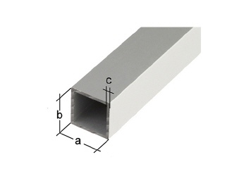 Alu-Vierkantrohr / Meterware 25x25x2,0