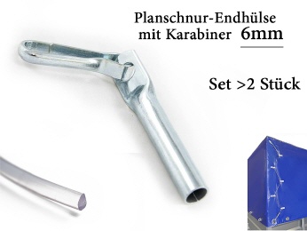 Seilendverschlu&szlig;  Planschnur PVC 6mm, Set 2 St.