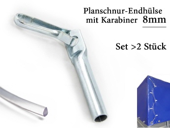 Seilendverschlu&szlig;  Planschnur PVC 8mm, Set 2 St.