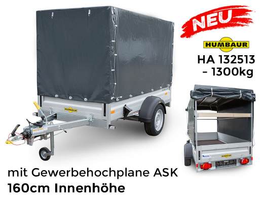 Humbaur HA132513  + ASK Gewerbeplane 160cm